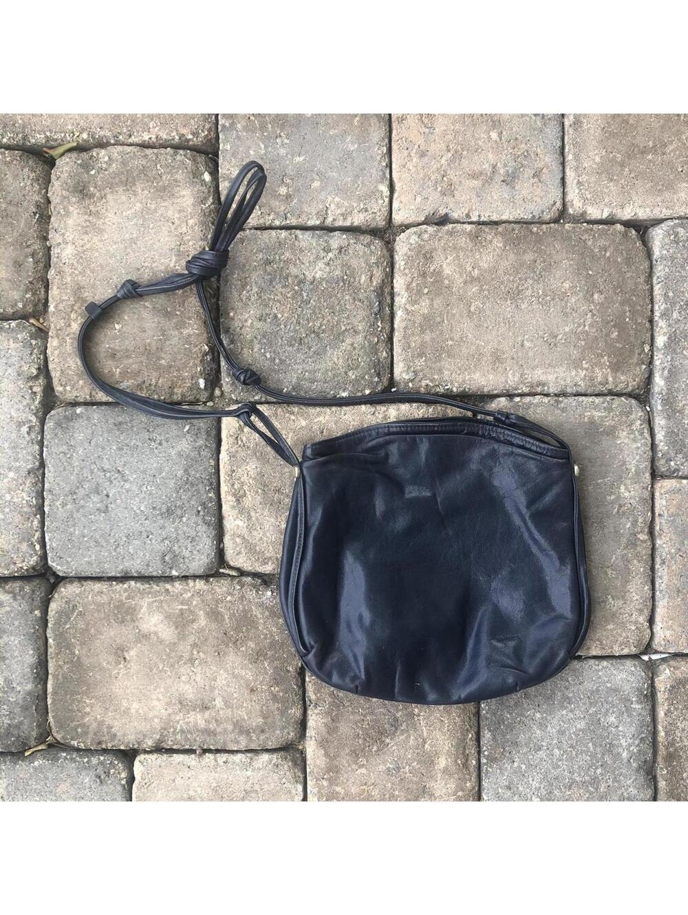 Black Leather Women's Crossbody Bag